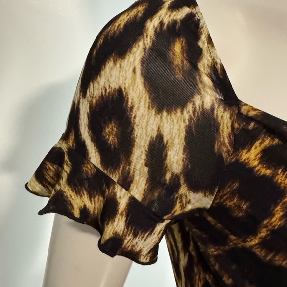 Just Cavalli Animal Print Dress in Black and Gold - Picture 5 of 11